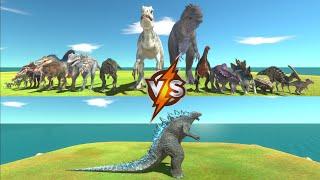 Godzilla 2014 vs All Unit Dinosaur in ARBS - Animal Revolt Battle Simulator