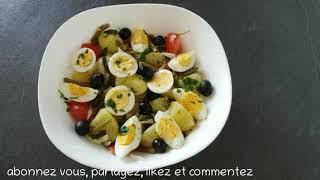 Salade de pommes de terre "Recette facile".