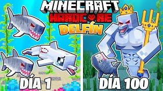 SOBREVIVÍ 100 DÍAS como un DELFÍN en MINECRAFT HARDCORE!