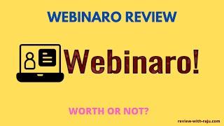 Webinaro Review & Demo | Recommended or Not? - Mike From Maine
