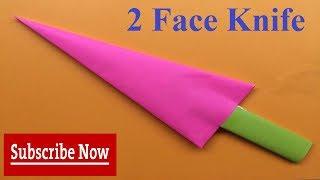 How To Make a Paper 2 Face Knife | Origami Nice and Easy Paper 2 Face Knife