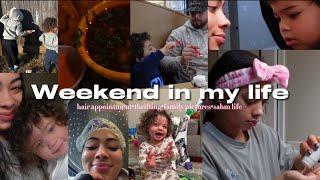 STAY AT HOME MOM WEEKEND ROUTINE | family photos￼, hair transformation & MOM LIFE