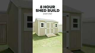 Every Step: How To Build A Shed In Under 8 Hours (in 60 second) #diy #shedbuild