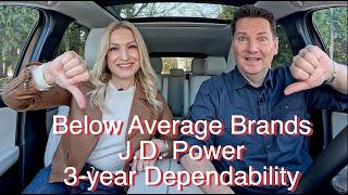 Who is below average? // 2025 J.D. Power dependability study