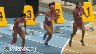 Tonea Marshall unseats Jasmine Camacho-Quinn in 100m hurdles at LA Grand Prix | NBC Sports