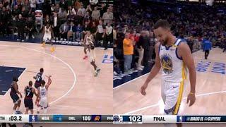 Steph Curry so sad after teammates f*** it up while he got triple teamed 