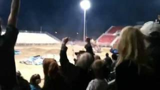 Monster truck flips over