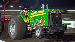 Big Turbos, Big Tires. Super Stock Tractors Pull at the Red, White, & Boom. Route 66 Dirt Oval. 2024