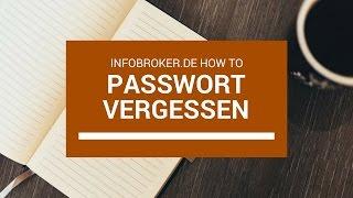 Passwort vergessen? - Neues Passwort für die infobroker Dienste anfordern