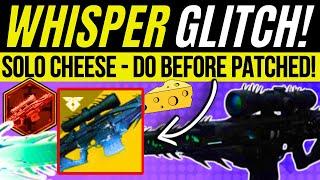 New WHISPER Of The Worm Solo GLITCH! How To Get SECRET Upgrades, Catalyst & All ORACLES! Destiny 2