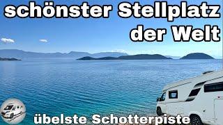 #249 schönster Stellplatz der Welt, ganz üble Schotterpiste