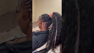 Boho braids with loose wave hair #microbraids #bohobraids