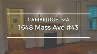 1648 Mass Ave #43, Cambridge MA | Rental Apartment Video Tour