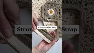 Here are 3 ways I made my strap strong for the Breezy Days Daisy Bag  #crochetbag #ilovecrochet