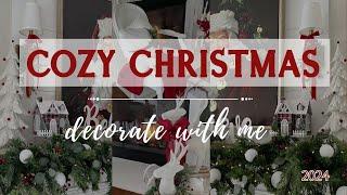 NEW CHRISTMAS DECORATE WITH ME 2024 || HOW TO STYLE A CHRISTMAS MANTEL || HOLIDAY DECORATING IDEAS