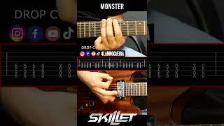 Monster - Skillet (Main Riff With Tabs) #shorts