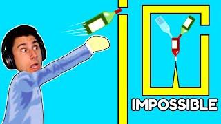 I Beat An IMPOSSIBLE BOTTLE FLIP! | Happy Wheels