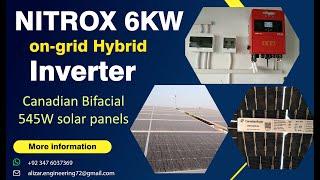 Nitrox 6kw solar inverter, Canadian Bifacial 545W solar panels installation #heptasol #solarpanels