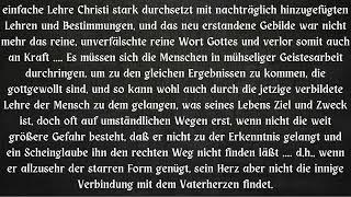 UMGESTALTUNG DER EINSTIGEN LEHRE DES HERRN .... LIEBE UND WEISHEIT GOTTES ....