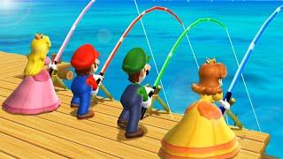 Mario Party 9 Minigames - Peach Vs Mario Vs Luigi Vs Daisy (Master Difficulty)