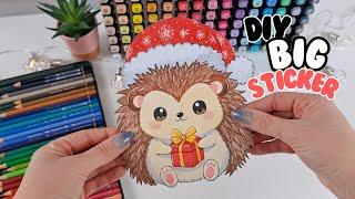 How to make a BIG CHRISTMAS STICKER?! (Tutorial step by step)