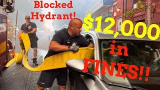 **$12,000 in Tickets!! - HOSE THRU WINDOW** FDNY Smashes Windows of Car PARKED on FIRE HYDRANT