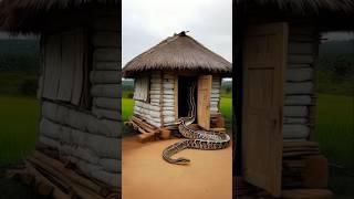 "The Terror of a Snake in the Hut: How to Save Your Life" #short #SnakeInTheHut#WildlifeEncounter