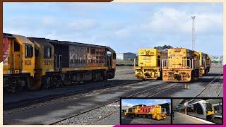 KiwiRail Diesels at Westfield Yard + AM Electric Trains in Auckland - 21/04/2022 (HD)