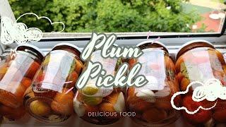 Preserving Summer Flavors: Homemade Pickled Plums🫙‍ (Zesty Plum Delight)