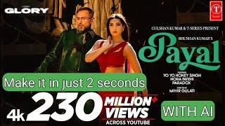 PAYAL SONG (official video) YO YO HUNNY SINGH | NORA FATEHI | PARADOX | GLORY | BHUSHAN KUMAR |