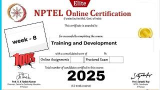 Training and Development week -8 Assignment Answers ll NPTEL 2025