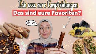 Ich probiere EURE FOOD EMPFEHLUNGEN die ich noch nie gegessen habe | Eure Vegane Food Favoriten