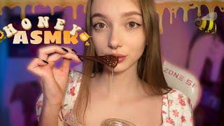 ASMR STICKY HONEY SOUNDS FOR SWEET DREAMS  eating  mouth sounds