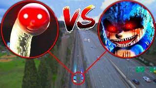 MON DRONE TROUVE THOMAS LE TRAIN vs SONIC.EXE sur les chemin de fer hanté ! *THOMAS TRAIN VS SONIC*