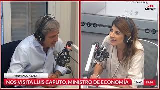 Entrevista completa al Ministro Luis Caputo en "Volviendo a casa" con Eleonora Cole para Radio Mitre