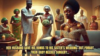 Her Husband Gave His Bonus To His Sister’s Wedding—But Forgot Their Baby Needed Surgery... #tale