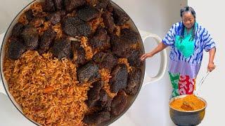 How To Cook FIREWOOD JOLLOF RICE  for EVENTS