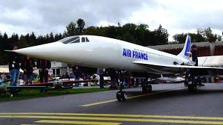 Worlds Largest Radio Controlled Scale Quad Turbine Model 10 meter Concorde Air France Hausen a Albis