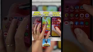 Xiaomi Redmi Note 12 vs Redmi 12C vs Galaxy A14 4G Game PUBG Mobile Speed Test #shorts