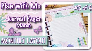  Plan With Me ~ Happy Planner Monthly Layout ~ March Creative Journal Pages   (3 of 4)