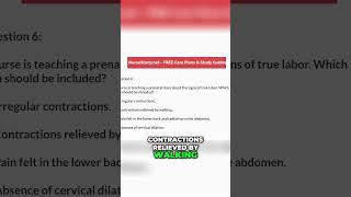 Maternity Nursing NCLEX  Review Nursing Questions and Answers 25 NCLEX Prep Questions Test 1