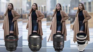 The ULTIMATE PORTRAIT LENS comparison- 85mm 1.2, 105mm 1.4, 135mm 1.8 and 200mm F2