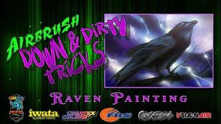 Airbrush Down and Dirty Tricks Raven Painting #Freehand #airbrush
