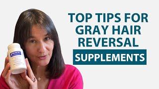 Best Gray Hair Reversal Vitamins and Supplements (Glutathione, B12, Wheatgrass)