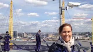 Up at the O2 London 360 degree view with London Mums Climbing the O2 Arena