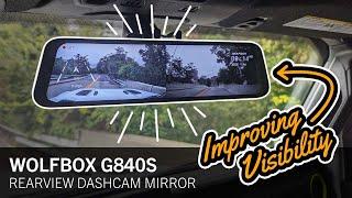 IMPROVING REARVIEW VISIBILITY ON JEEP - Installing Wolfbox G840S Review Dashcam Mirror on Jeep JL/JT