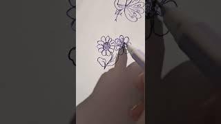 Easy flower drawing for beginners #1m #art #drawing #artandcraft #100 #1m #easyart #painting #creato