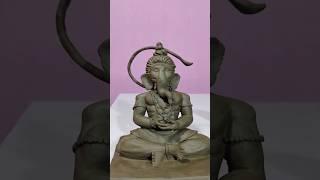 Hanuman style of ganesh ji // ganpati murti making 2024 mumbai#ganeshchaturthi#ganesh#ganpati#shorts