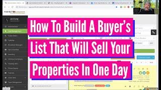 How To Build A Buyer List That Will Sell Your Deals In One Day