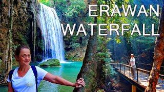 How GORGEOUS is this waterfall!! - ERAWAN Falls - Kanchanaburi #thailand